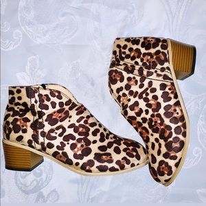 Cheetah Print Booties